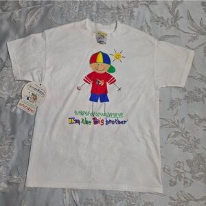 Nwt Adorable Original Big Brother T-Shirt Holding Baseball, Size Medium